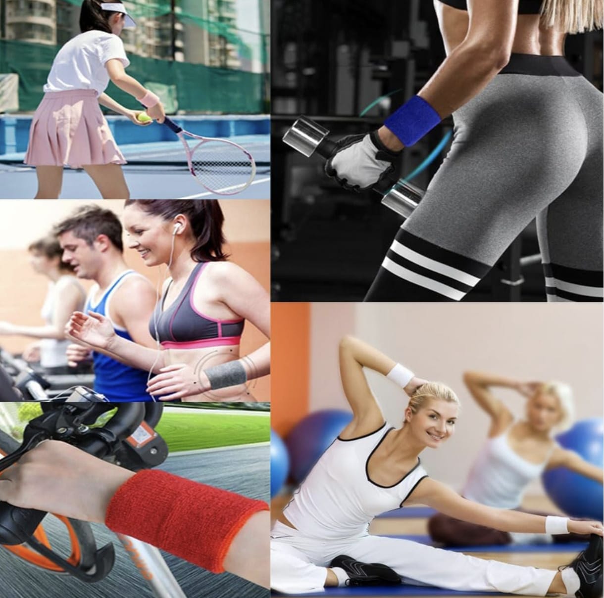 MUÑEQUERAS DEPORTIVAS DE FELPA