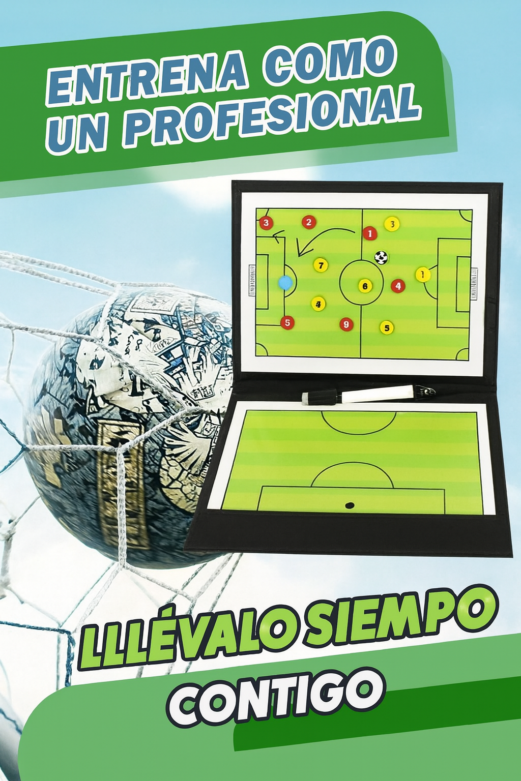 TABLERO PIZARRA PARA ENTRENADOR  DE FUTBOL